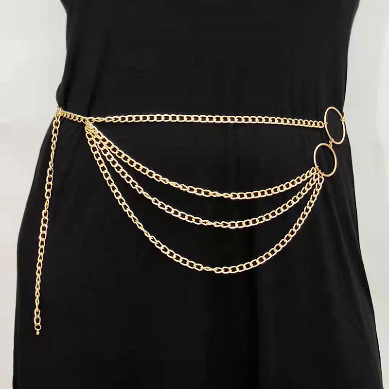 Goth Punk Style Double Layer Metal Pants Chain