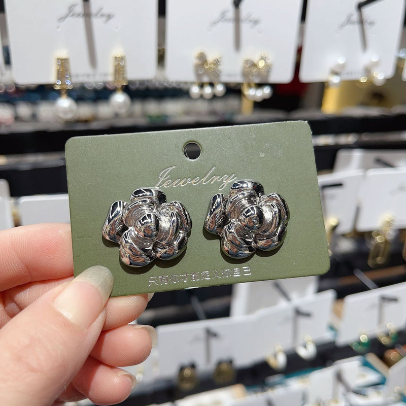 Retro Flower Statement Earrings