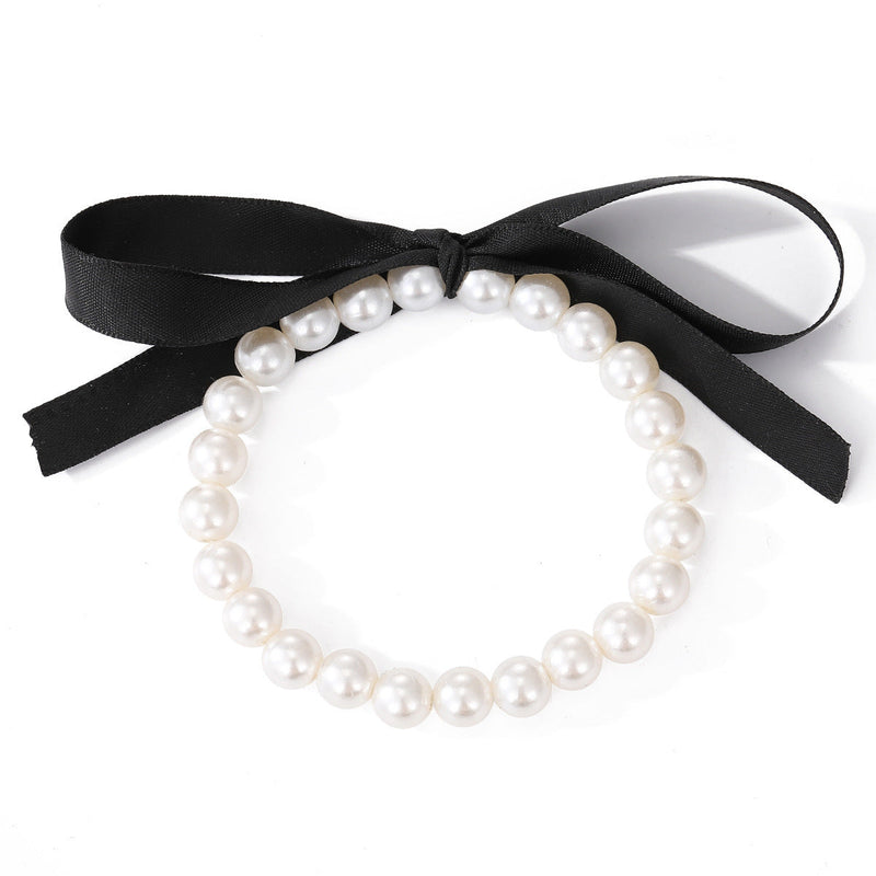 Beads Pearl Bow Bowknot Bracelet