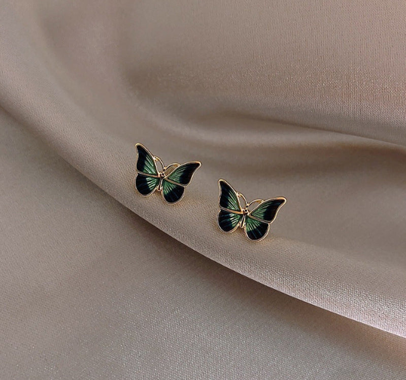 Cute Green Butterfly Earrings