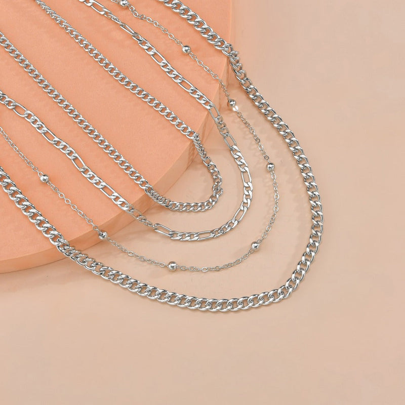 Cute Layered Chain Choker Necklace
