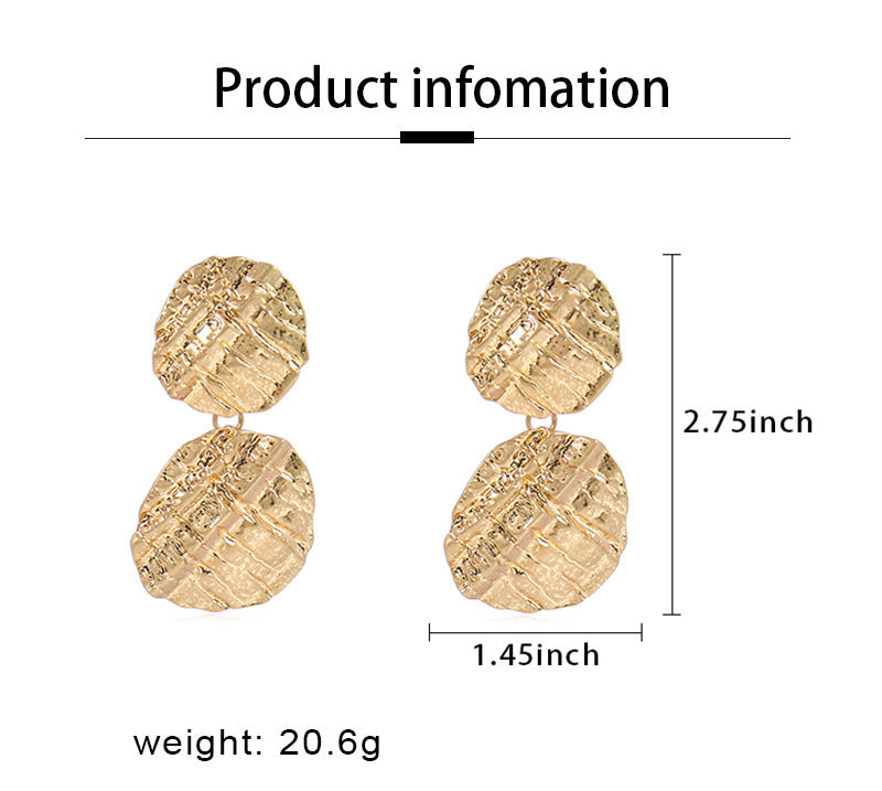 Metallic Chunky Round Earrings