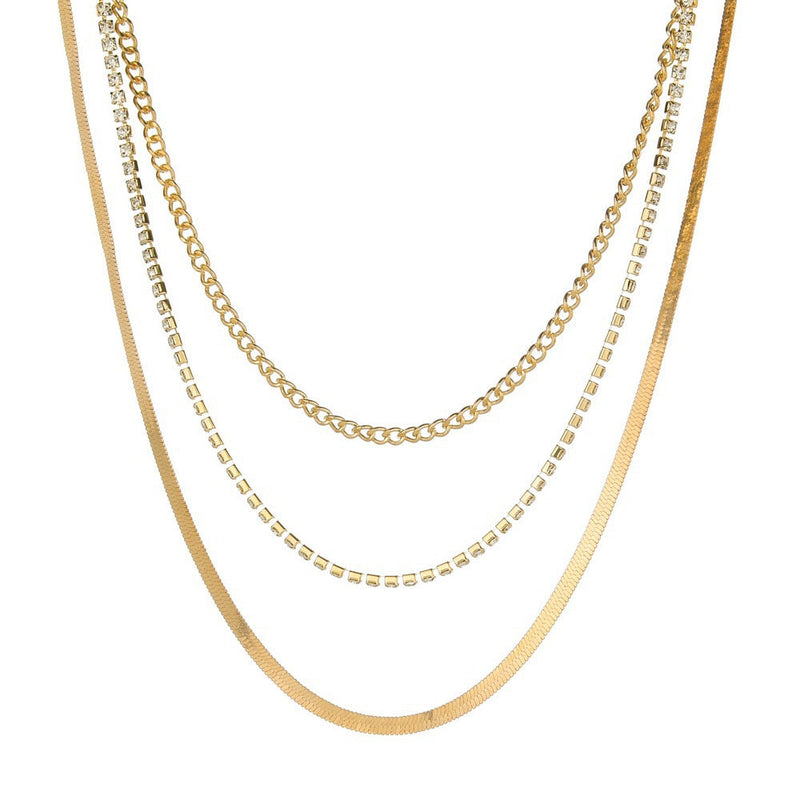 Multi-layer Layers Women Snake Chain Necklace
