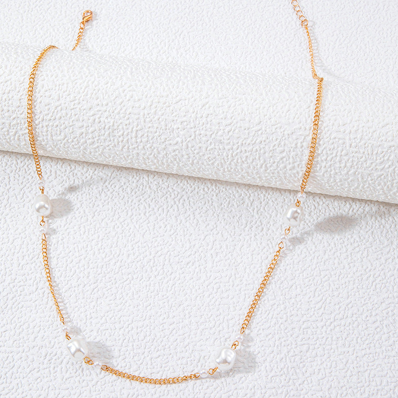 Retro Pearl Round Beaded Body Chain for Women