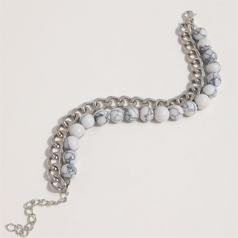 Natural Gemstone Round Beaded Bracelet