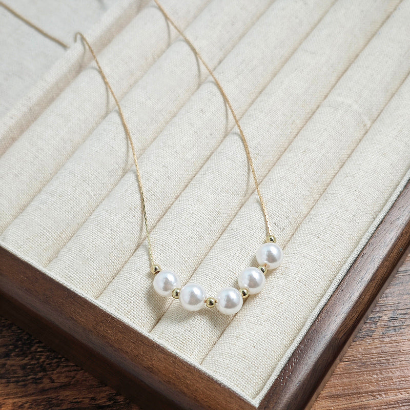 White Pearl Bridal Necklace
