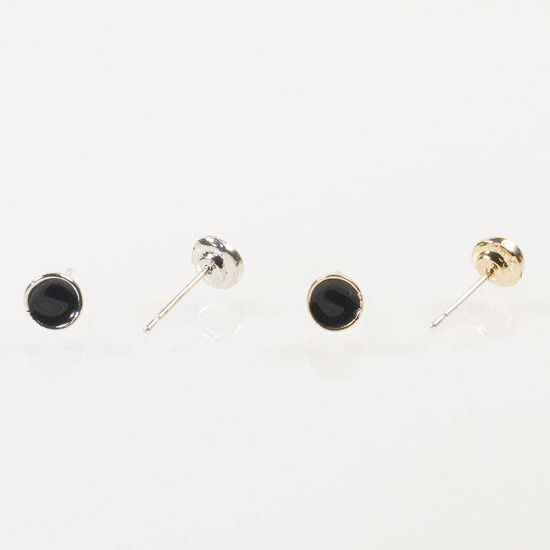 Clover flower stud earrings set