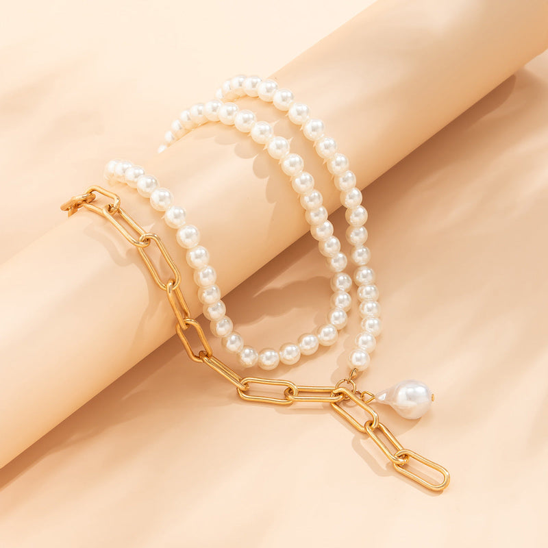 Baroque Pearl Necklace Vintage Sweet