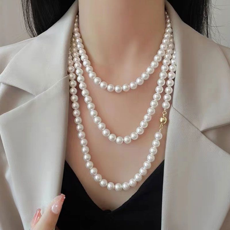 Fashion Long Pearl Necklace Sweater Chain