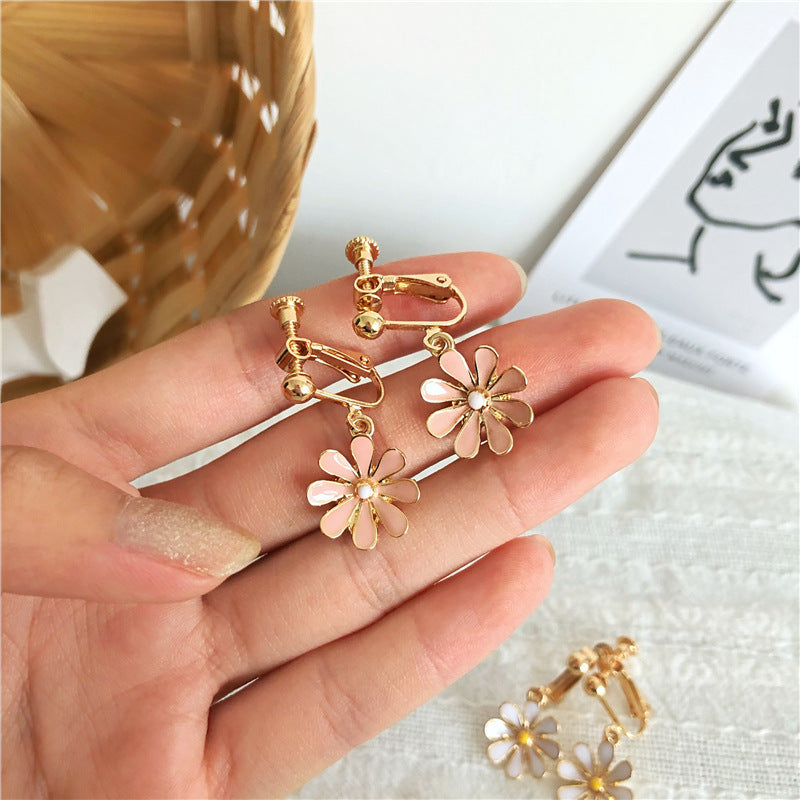 Daisy Sunflower Hoop Earring