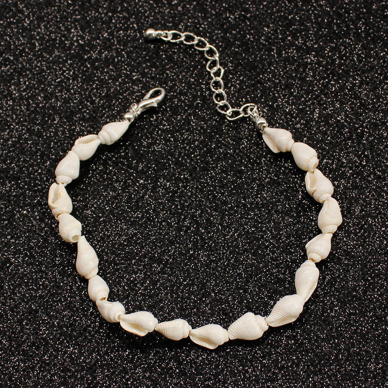 Concho Shell Bead Foot Bracelets