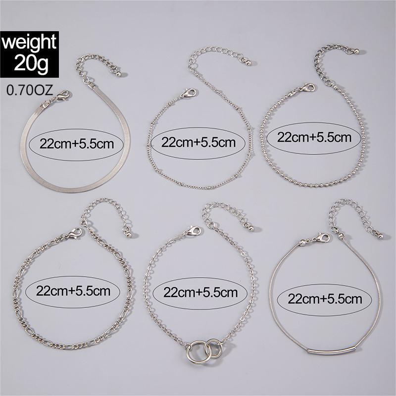 Double Layer Chain Anklet Bracelet for Women