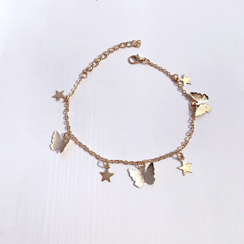 Butterfly Anklets Cuban Link Star Sexy Anklet Chain