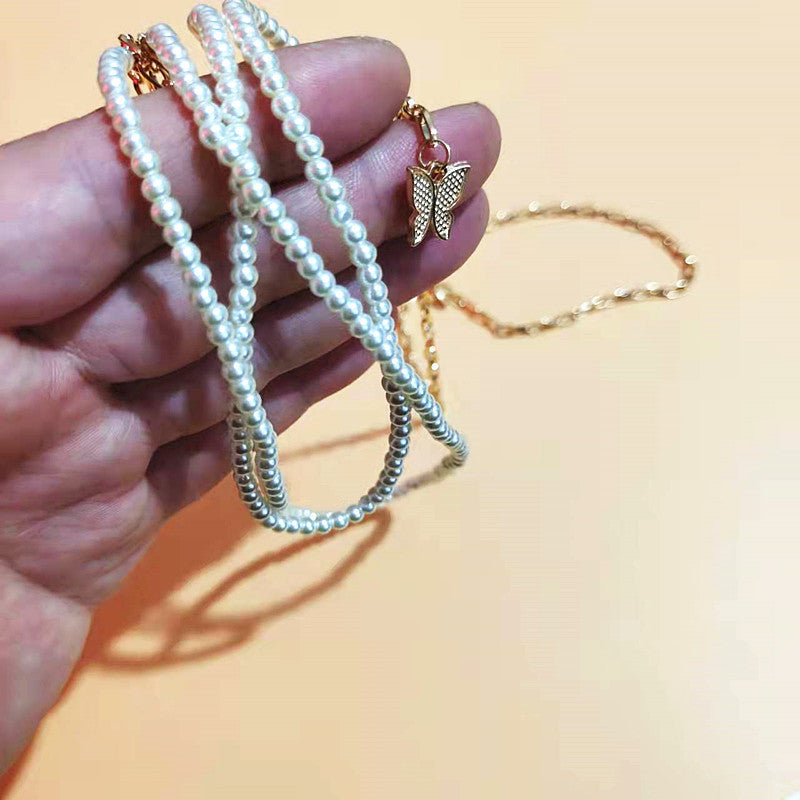 layer Pearl Metal Waist Chain for Women