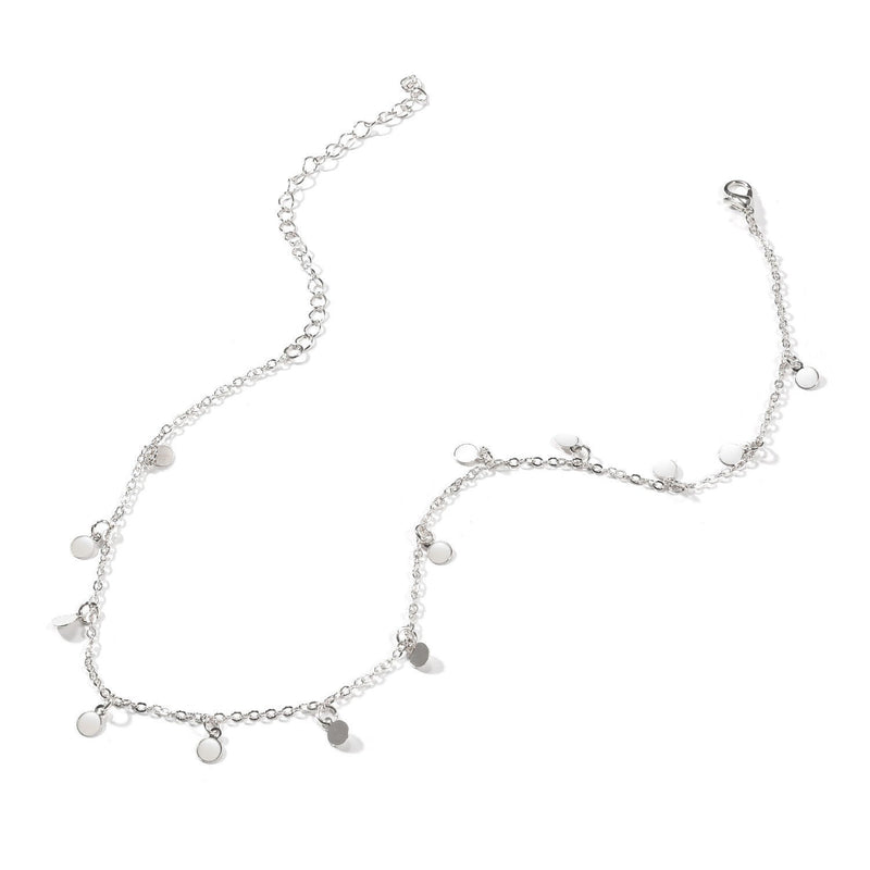 Geometric Round Disc Clavicle Pendant Chain Retro Necklace