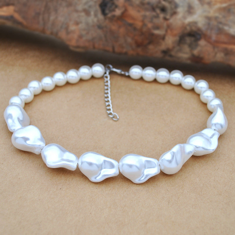 Baroque Pearl Necklace Women's Neck Choker Collarbone Chain Accessories