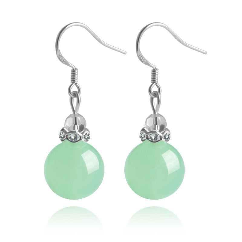 Natural Jadeitea Beads Earrings