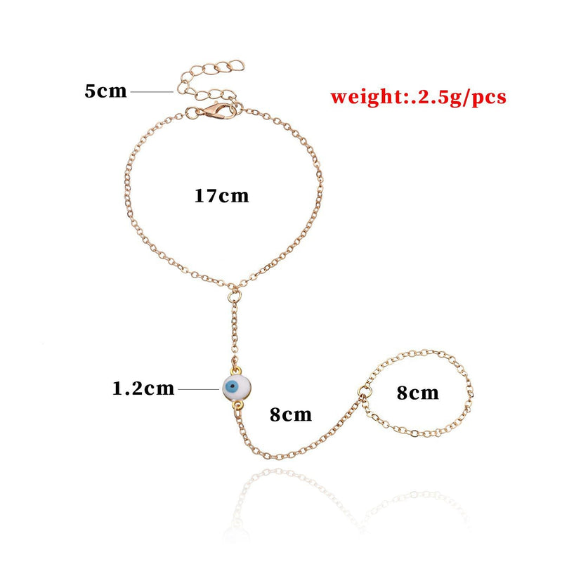 Enamel Evil Eye Charm Bracelet