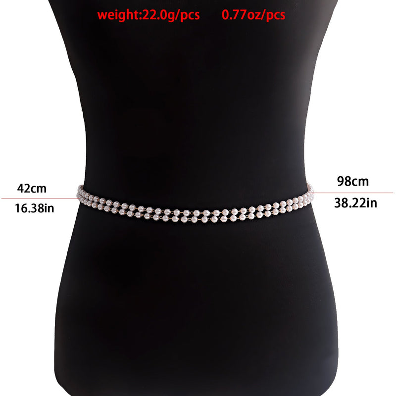 Pearl Beads Waist Chain Layered Belly Chains