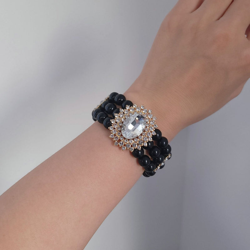 Multi Layer Pearl Beaded Necklaces Healing Crystal Jewelry Necklace