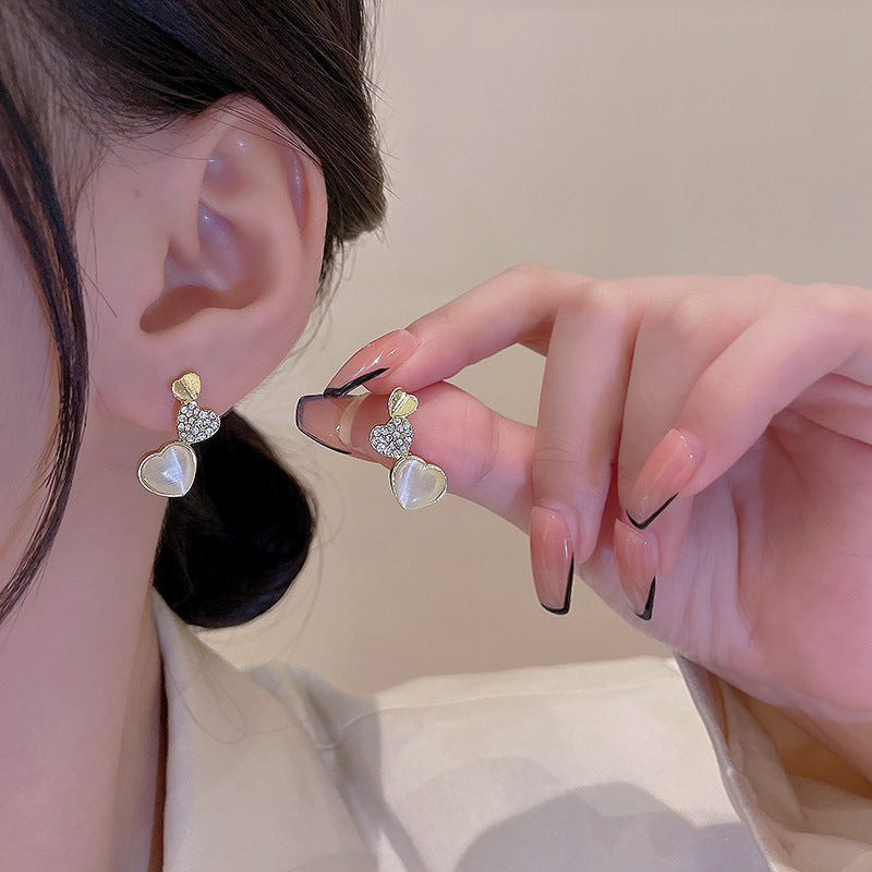 Crystal Love Pendant Earrings