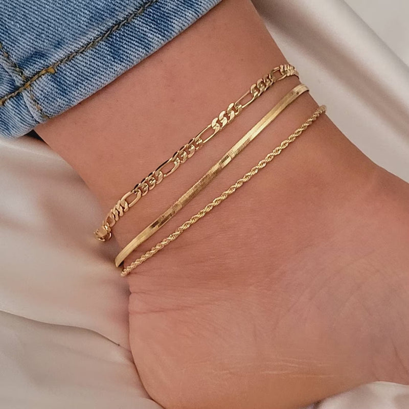Cuban Snake Charm Foot Chain Anklets Jewelry