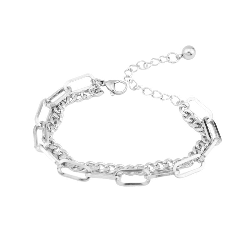 Double Layer Combination Chain Bracelet
