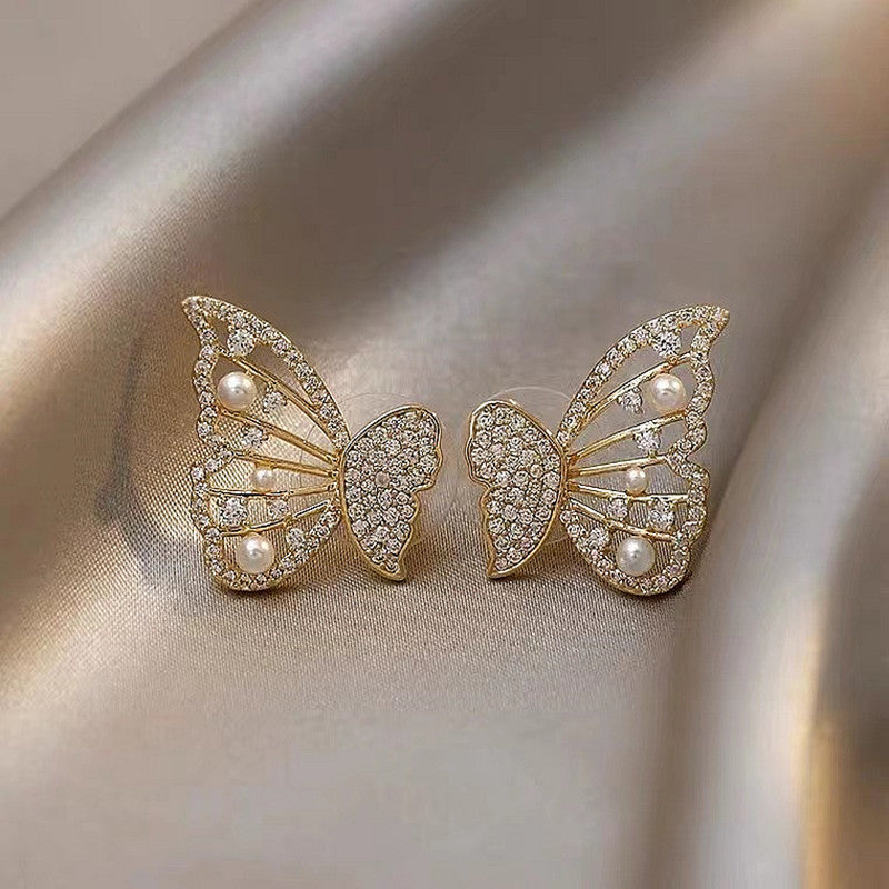 Hollow Butterfly Wing Earrings