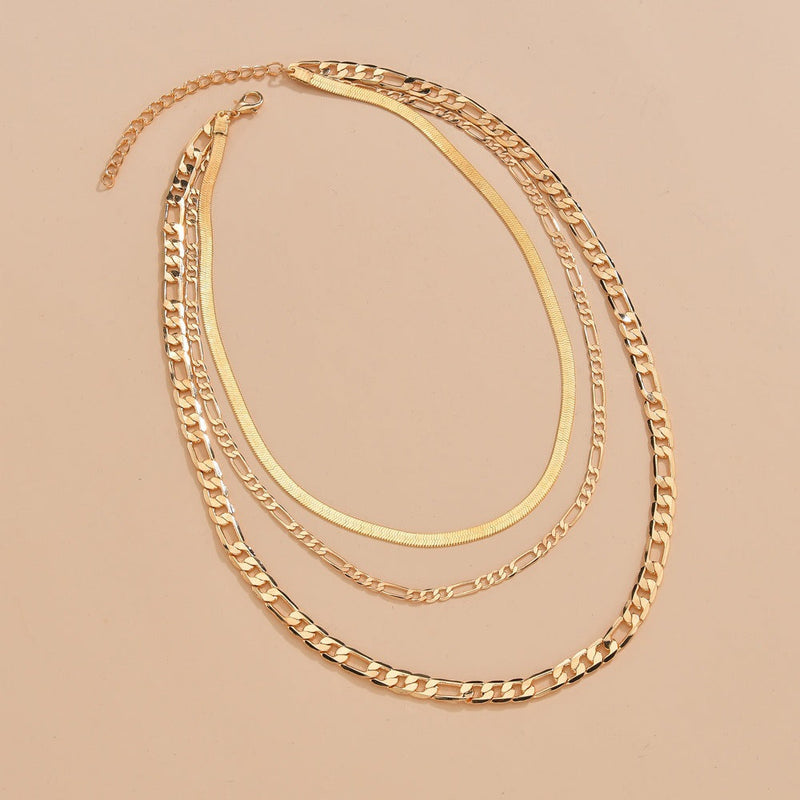Multilayered Snake Chain Choker Necklace Jewelry