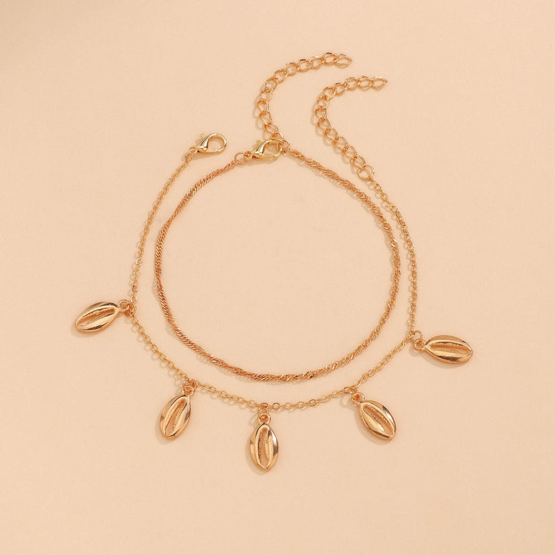 Shell Pendant Bracelet Anklet Chain Beach Foot Jewelry