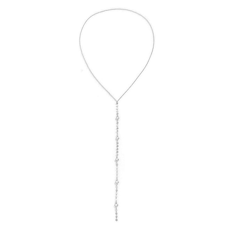 Round Beaded Tassel Chain Necklace