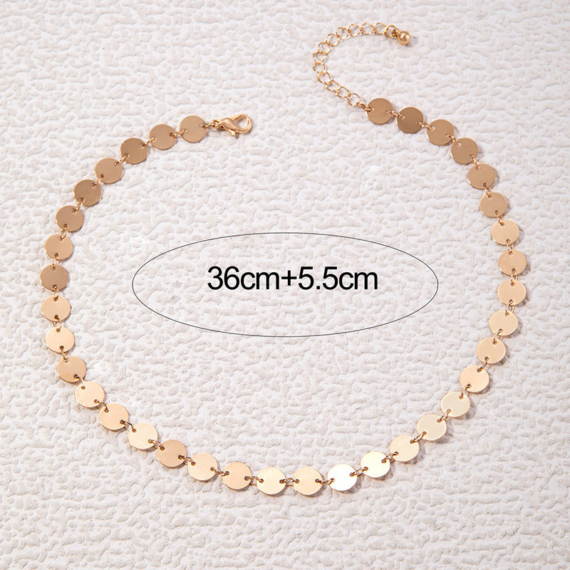 Dainty Coin Chain Chokers Necklace