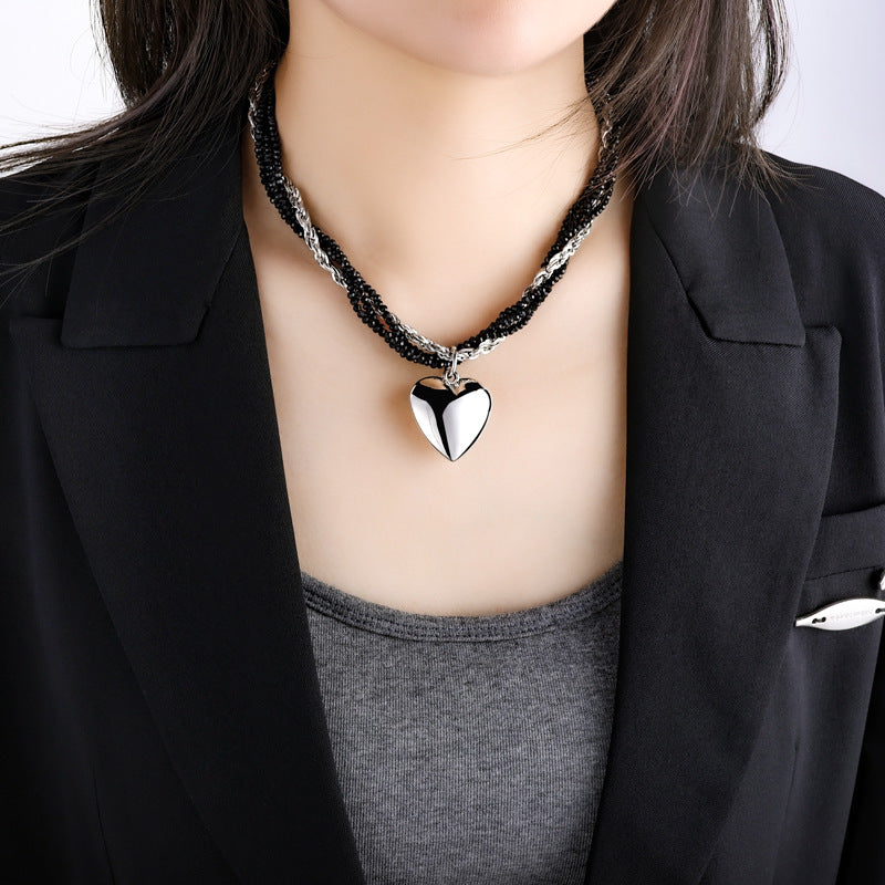 Double Wrapped Pearl love Necklace for Women