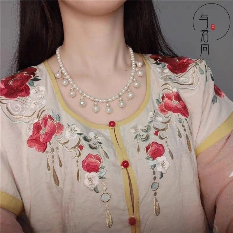 Tassel Pearl Necklaces Luxury Women Jewelry