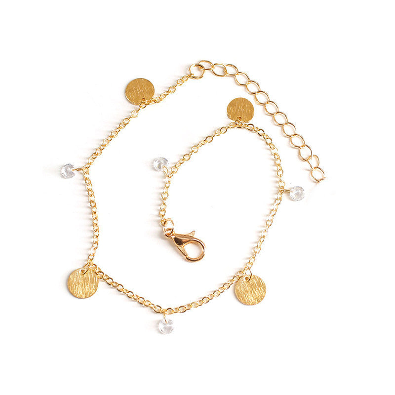 Small Round Disc Anklets Bracelet