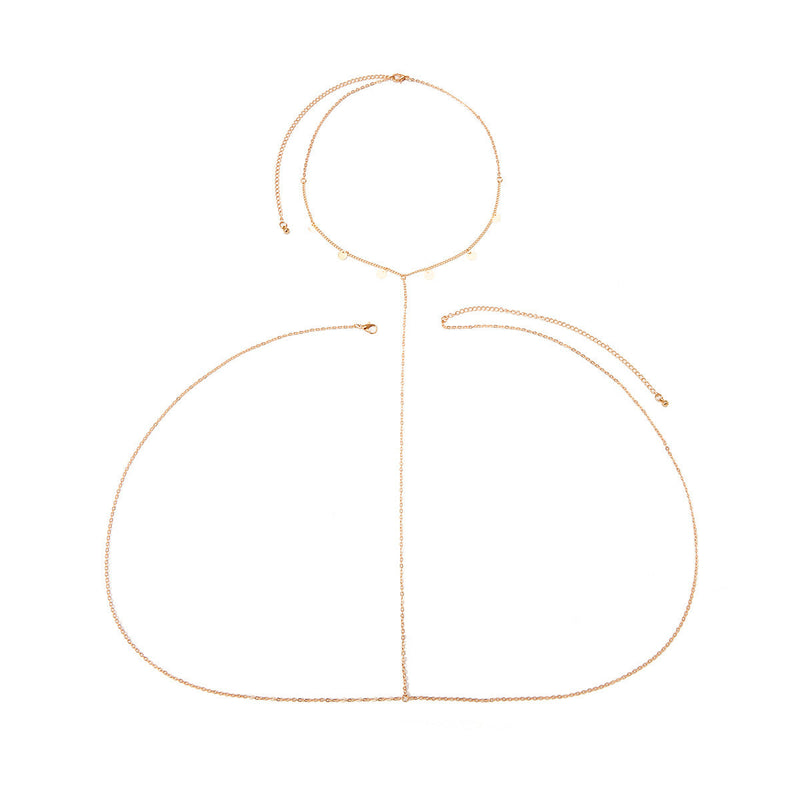 Geometric Simple Chest Chain Nightclub Beach Sexy Bikini Body Chain