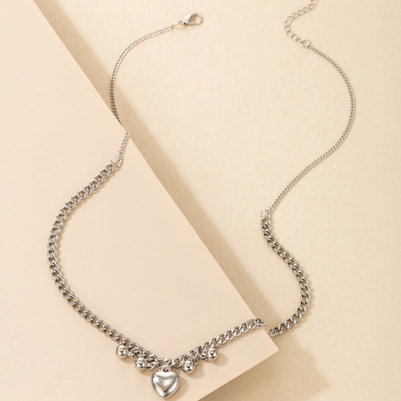 Hip Hop Metal Love Heart Necklace