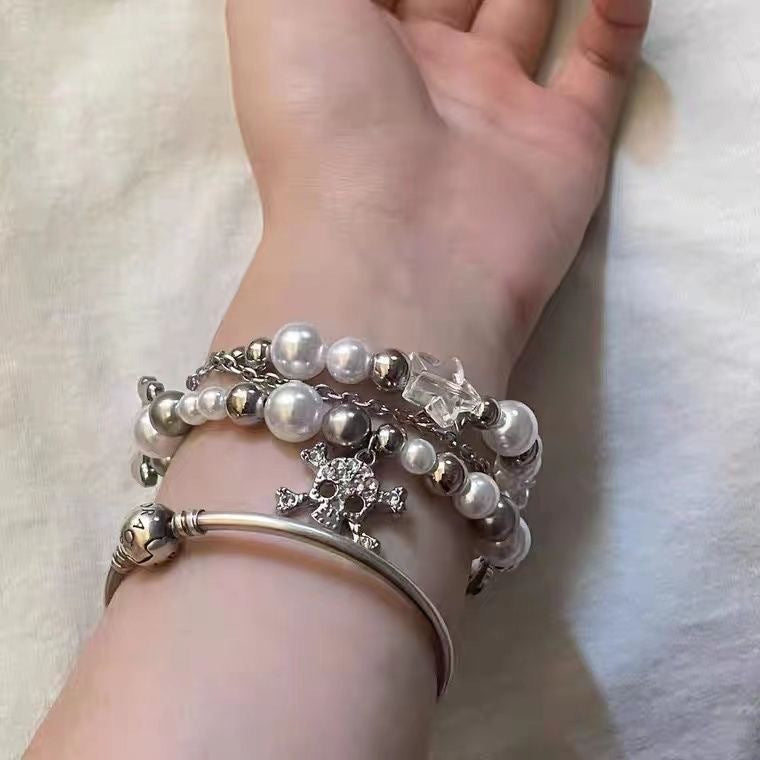 Beaded Pearl Star Bracelet