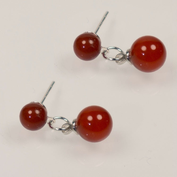 Multicolor Natural agate Raw Stone Earrings