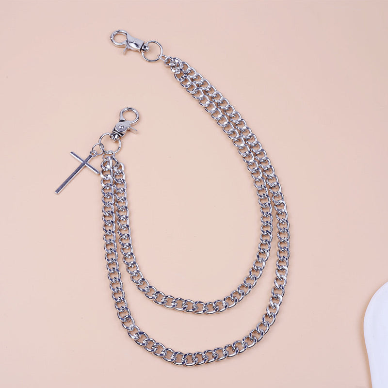 Punk Jewelry Hip Hop Double Layer Metal Body Chains