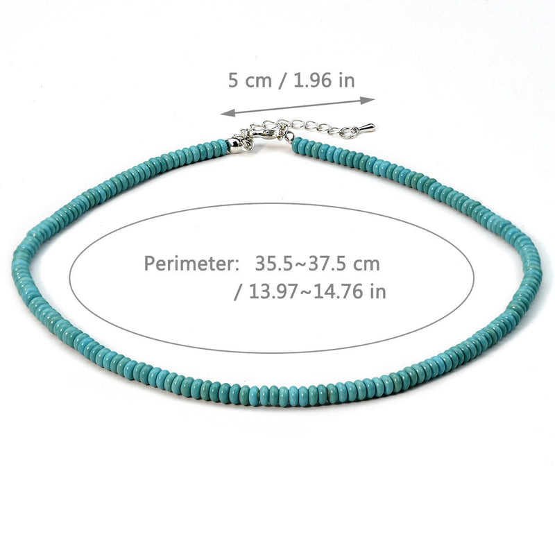 Turquoise Beaded Choker Necklace
