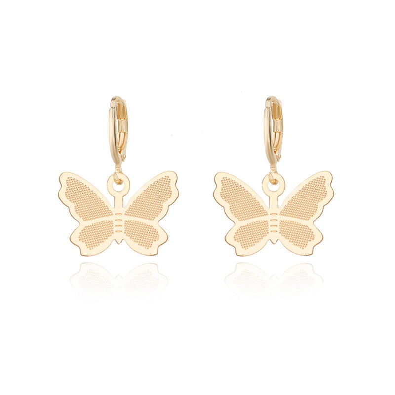butterfly Drop Dangle Pendant Huggie Earings
