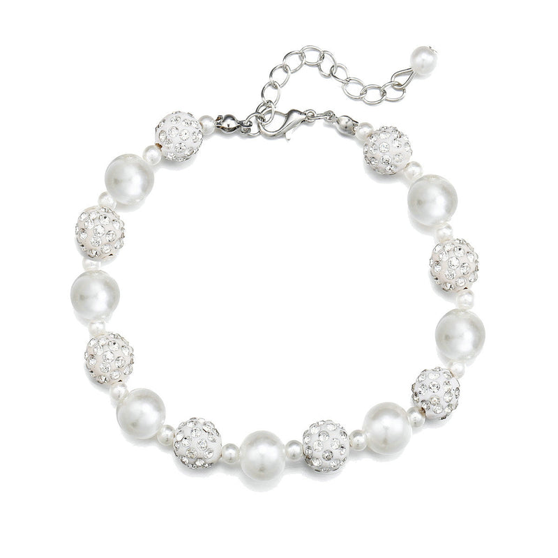 Imitation Pearl Stone Ball Bracelet