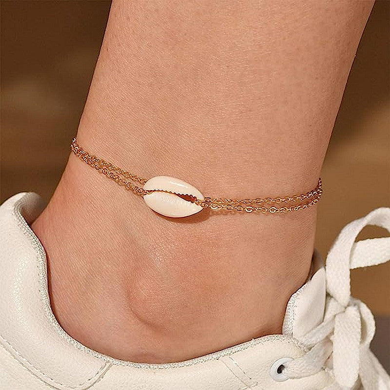 Summer Fashion Beach Shell Pendant Feet Chain
