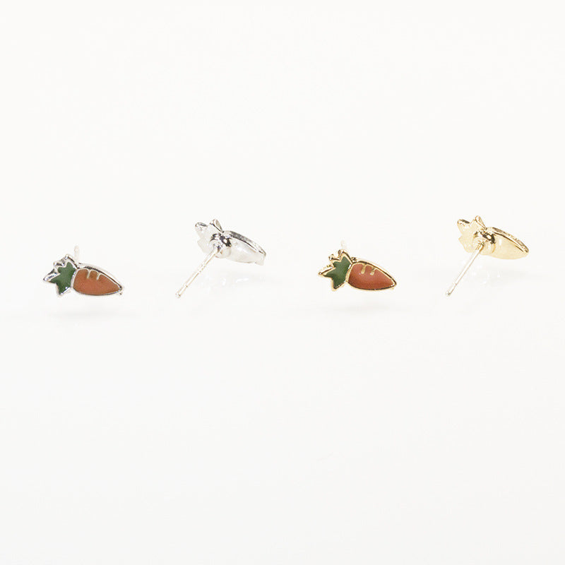 Enamel Carrot Earring
