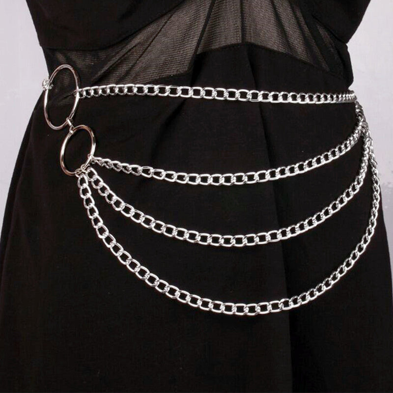 Metal Body Chain Tassel Multilayer Sexy Waist Chain Jewelry