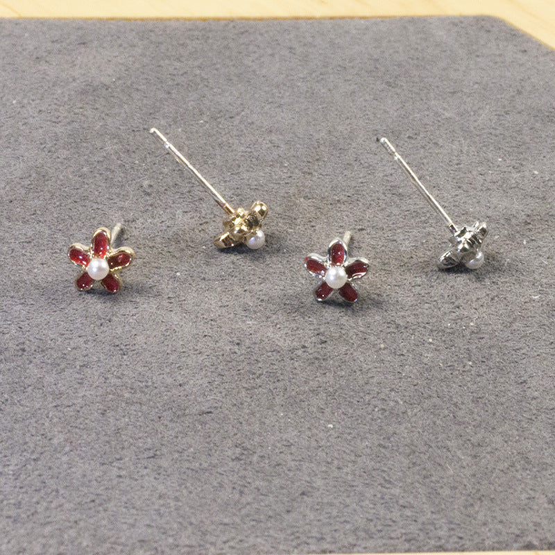 Watermelon fruit stud earrings set