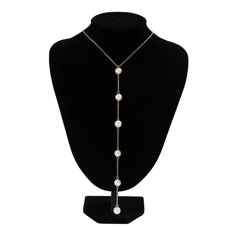 Long Pearls Pendant Necklaces for Women Sexy Tassel