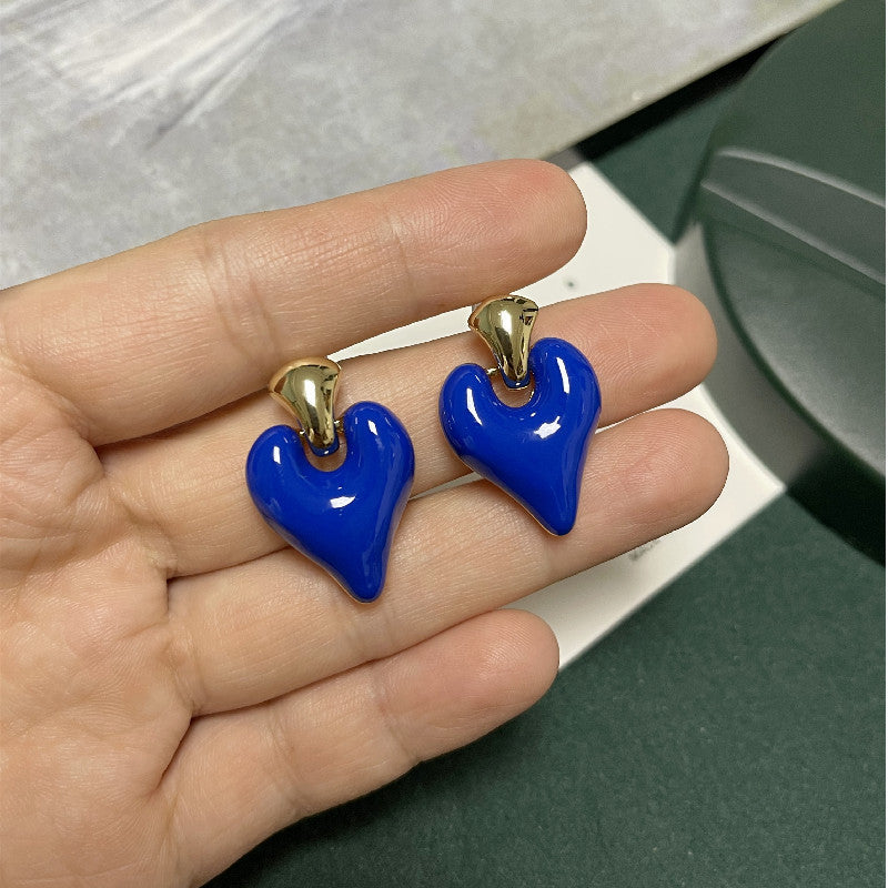 Elegant Love Enamel Earring
