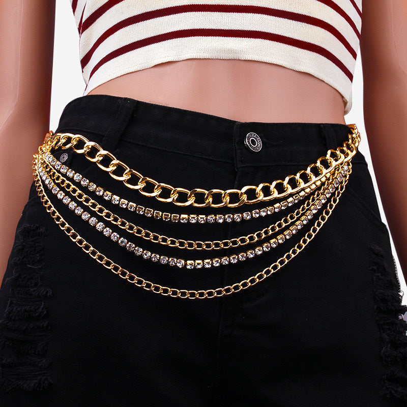 Retro Geometric Chain Waist Body Chain Women Sexy